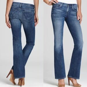Citizens of Humanity Dita Petite Bootcut Jeans in Wedgewood Womens 29 Whiskering